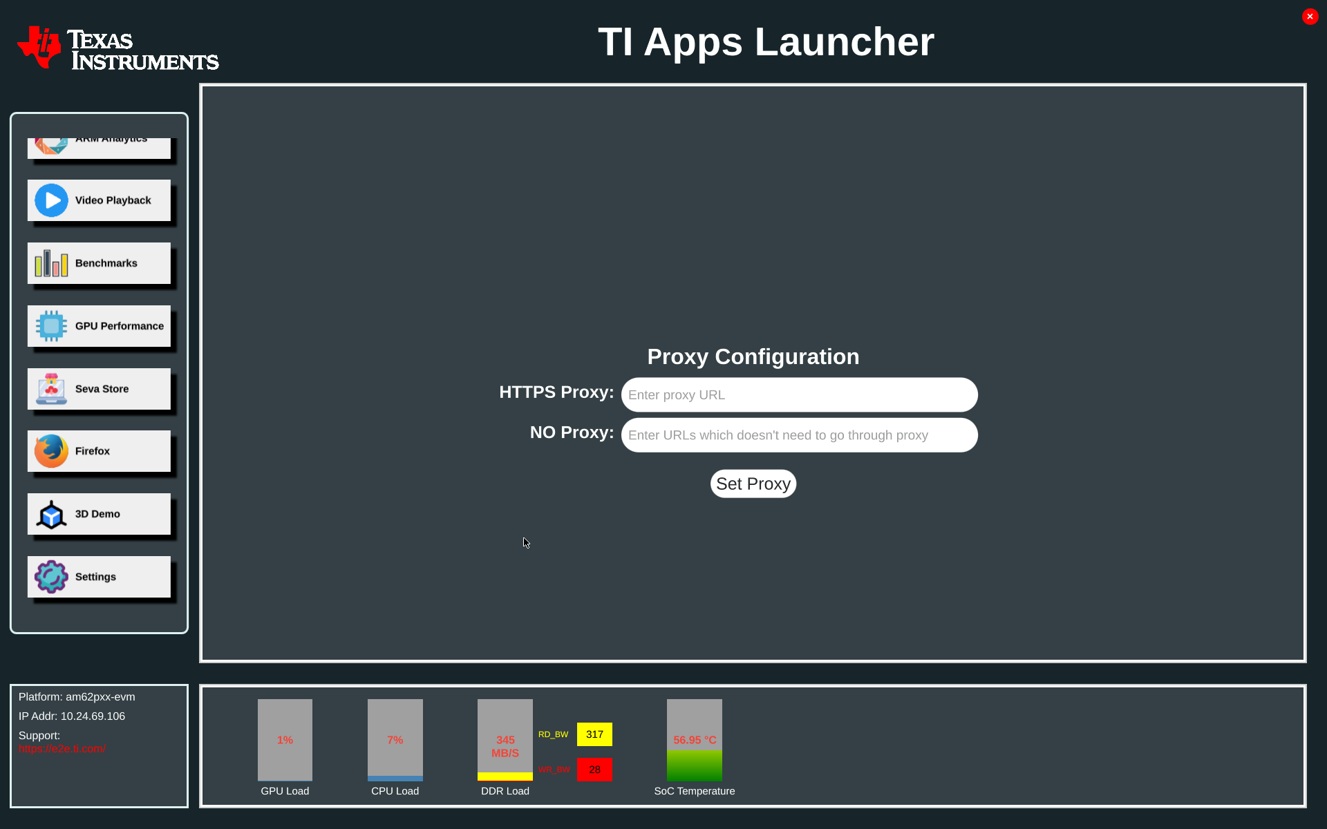 6.1. TI Apps Launcher - User Guide — Processor SDK AM62x Documentation